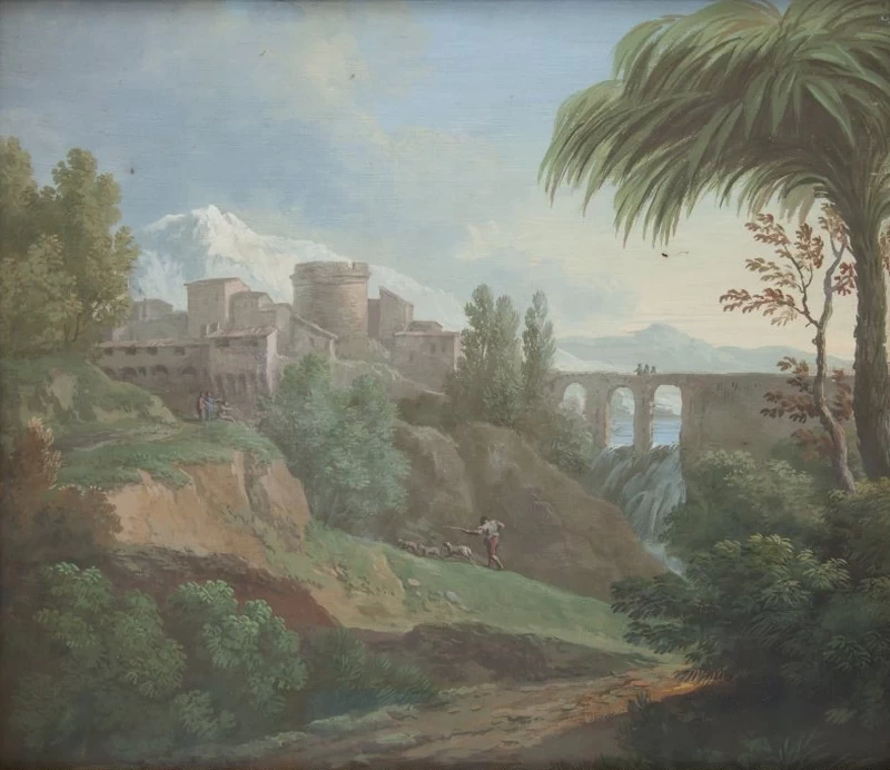 Vincenzo Martinelli-Paesaggio con armenti - attribuito